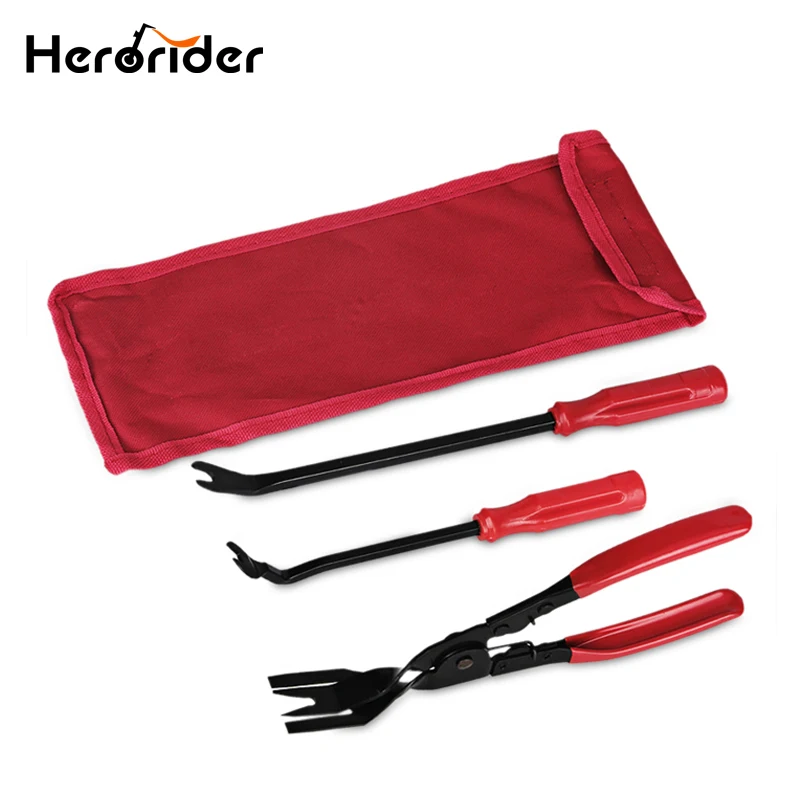 Herorider 3pcs/set Auto Car Door Trim Clip Removal Pliers Fastener
