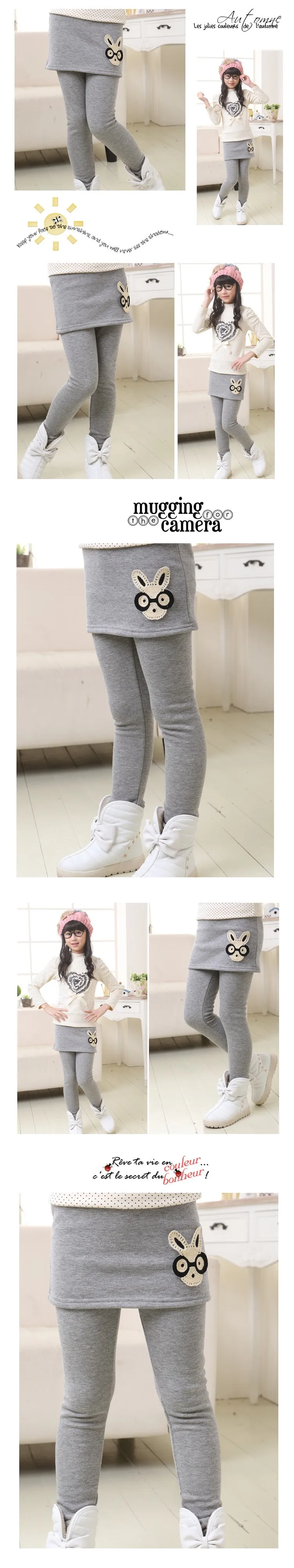 Леггинсы для девочек; зимние штаны; детские штаны; зимние леггинсы для девочек; флисовые теплые брюки-кюлоты из двух предметов; детская юбка