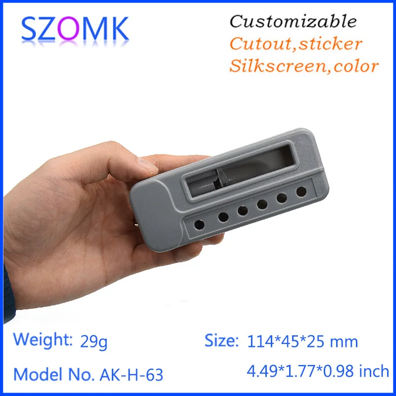 

10 pieces 114x45x25mm Plastic handheld electronic project box szomk diy electronic enclosures for pcb instrument case