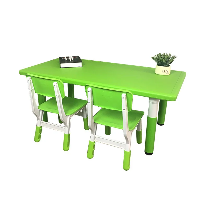 

Kindergarten students'desks and chairs wholesale children's plastic rectangular thickening adjustable lifting desks and chairs