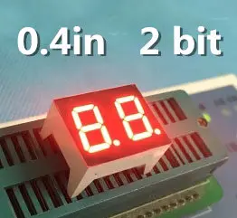 

FREE SHIPPING 0.4" 0.4in RED LED Display Digital Tube Common Cathode 10 Pin 2 Bit 7 Segment 12mm height