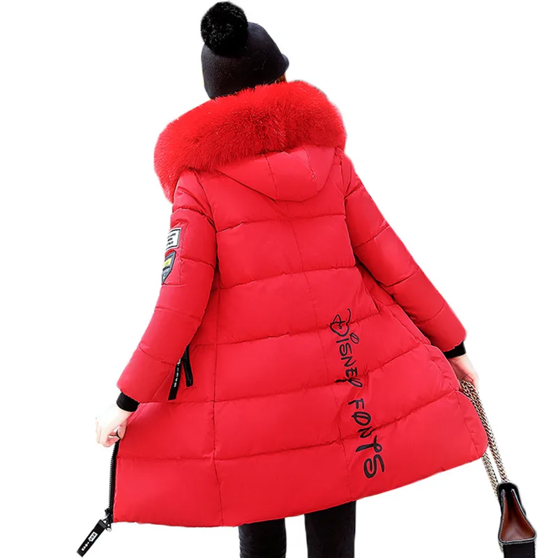 

Women Winter Jackets Coats Fashion Fur Collar Hooded Snow Cotton Outwear Parkas Large size Women Warm Down Cotton Jackets Z60