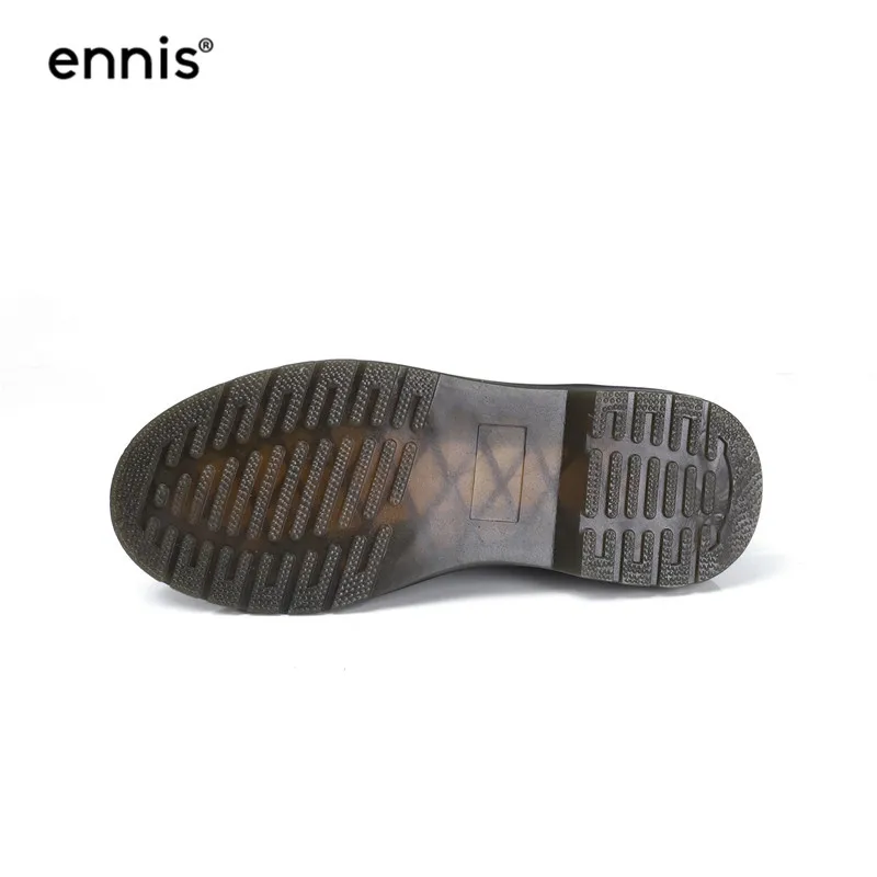 ENNIS/; Ботинки martin; сезон осень-зима; женские ботильоны из натуральной кожи; ботинки на плоской подошве без застежки в готическом стиле на платформе; женская обувь; A9106