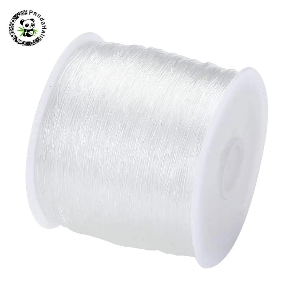 

Pandahall 100m/Roll 0.6mm 0.7mm 0.8mm Crystal Clear Thread Fiber Stretch Elastic Cord Jewelry Beading String Fishing Line