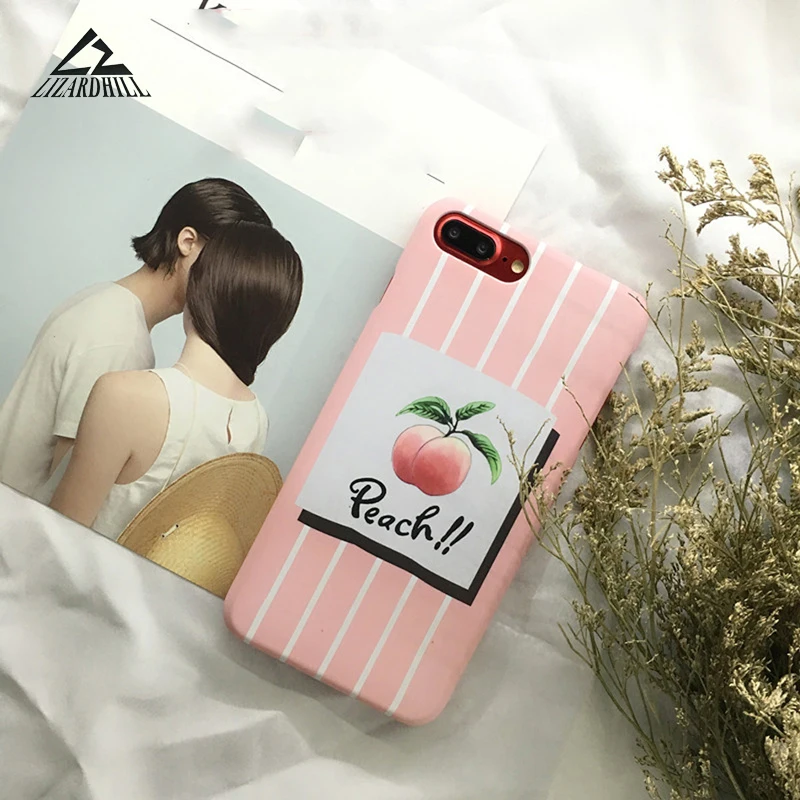 Lizardhilm Симпатичные Фрукты Ананас персик Жесткий ПК Coque телефонные чехлы для iPhone 7
