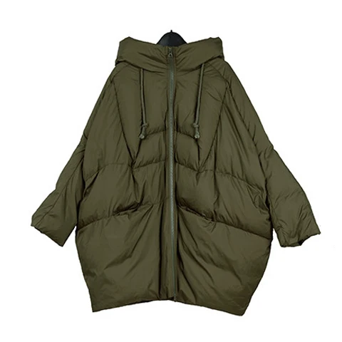 YNZZU брендовые высококачественные зимние пуховики женские средней длины свободные пуховые пальто женские зимние пальто размера плюс YO375 - Цвет: Армейский зеленый