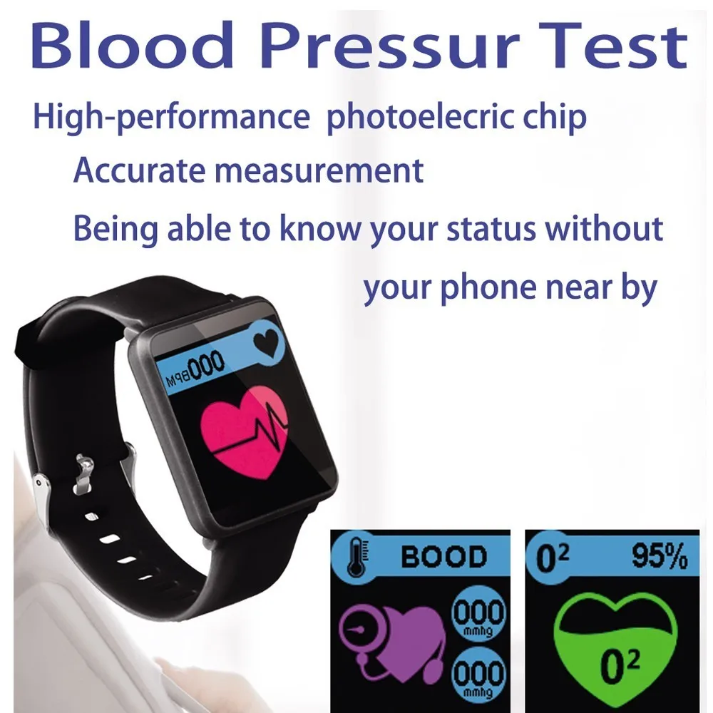 

BINSSAW Fitness Sport Smart Bracelet Heart Rate Tracker Waterproof Color Screen Pedometer Tracker Bluetooth Smart Wristband