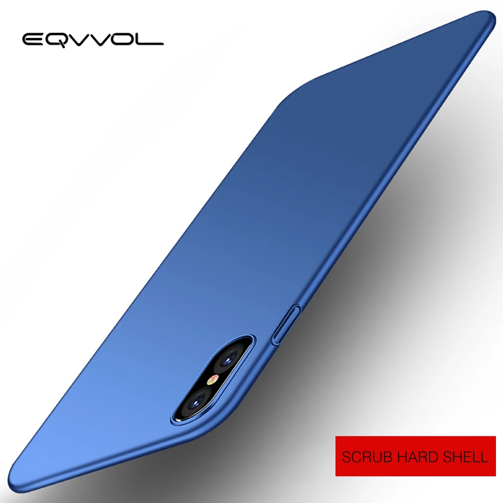 EQVVOL сплошной цвет ультра тонкий чехол для телефона iphone X 8 7 6 6s Plus Чехлы полный