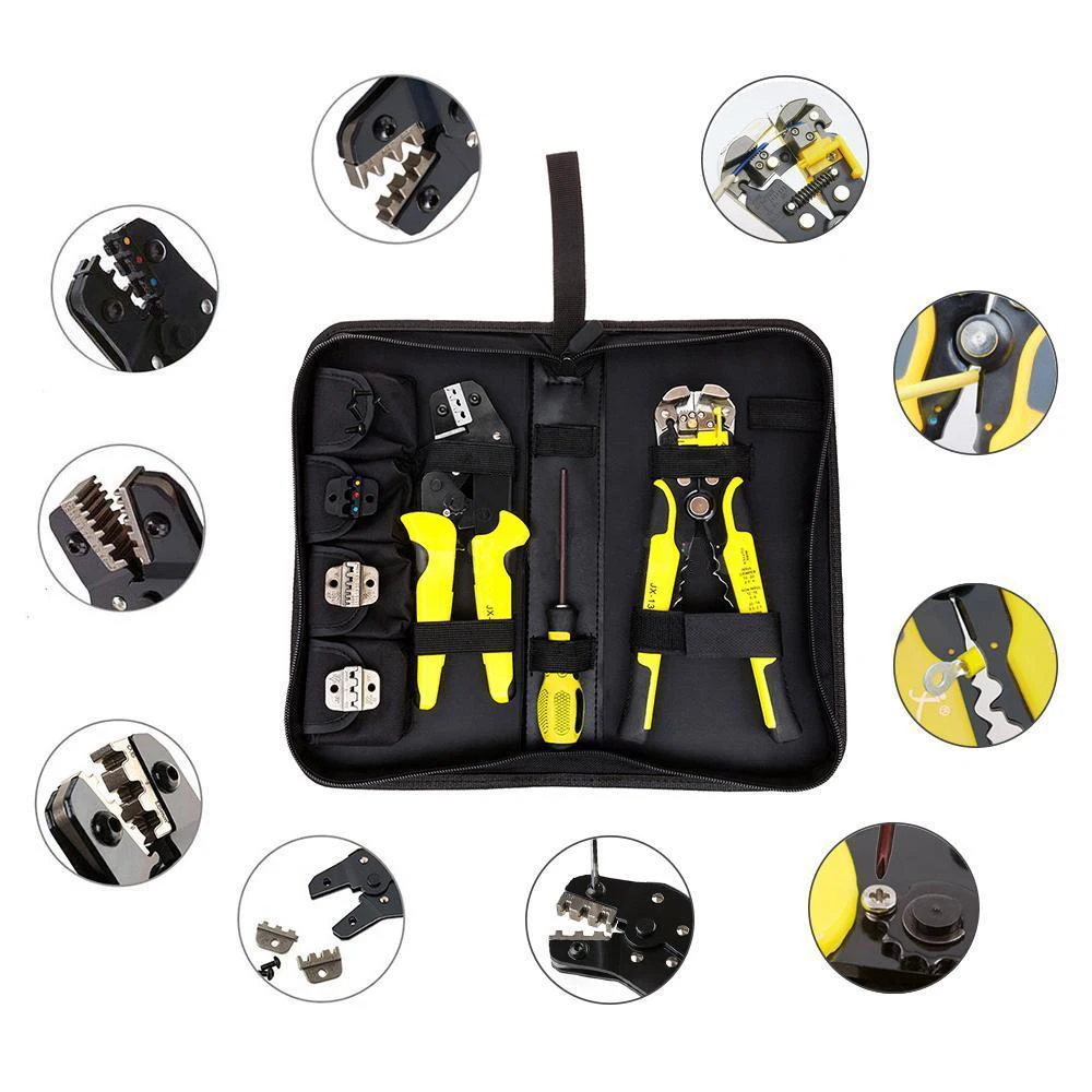 Pаспродажа DSHA Wire Crimpers Ratcheting клеммные Обжимные Клещи Инструмент для зачистки