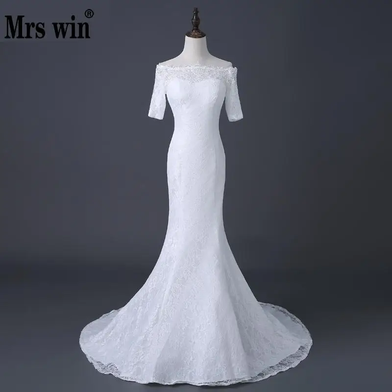 2019 лето осень дизайнерские пикантные туфли белого цвета Vestido de Noiva кружево