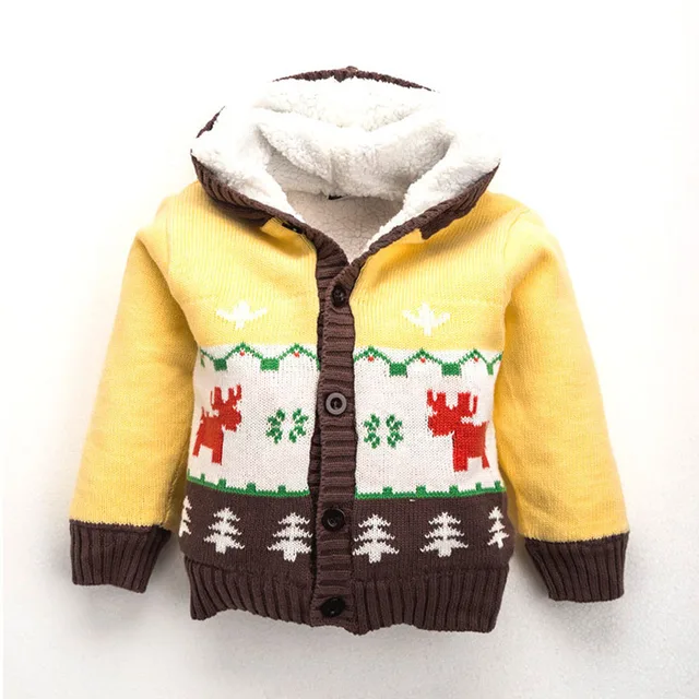 autumn winter knit sweater child 2016 baby boy girl cartoon animal kids sweater hooded thicken warm turtleneck sweater girls ,in Sweaters from Mother