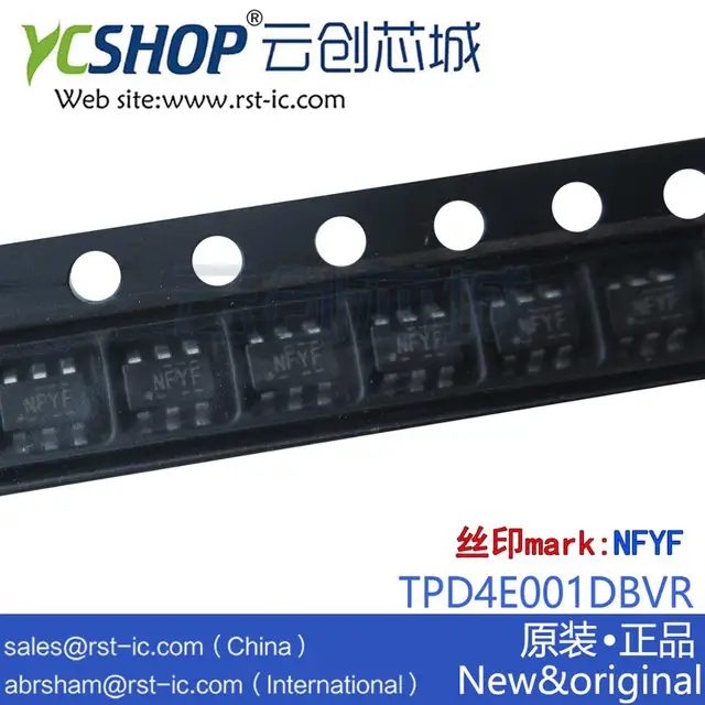 TPD4E001DBVR marking NFYF ,SOT236 ESD Suppressors / TVS Diodes LowCap