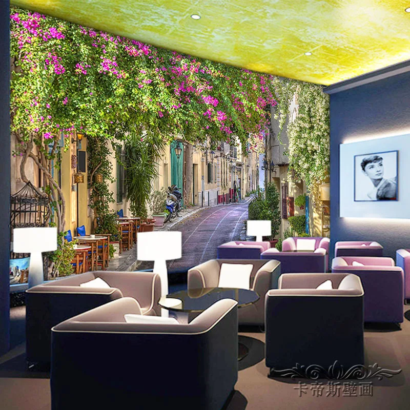 Customized Streetscape Mural Wallpaper Art Full Wall Murals Print Customized Streetscape Mural Wallpaper Art Full Wall Murals Print Decals Home Decor Photo In Wallpapers From Improvement On Aliexpress