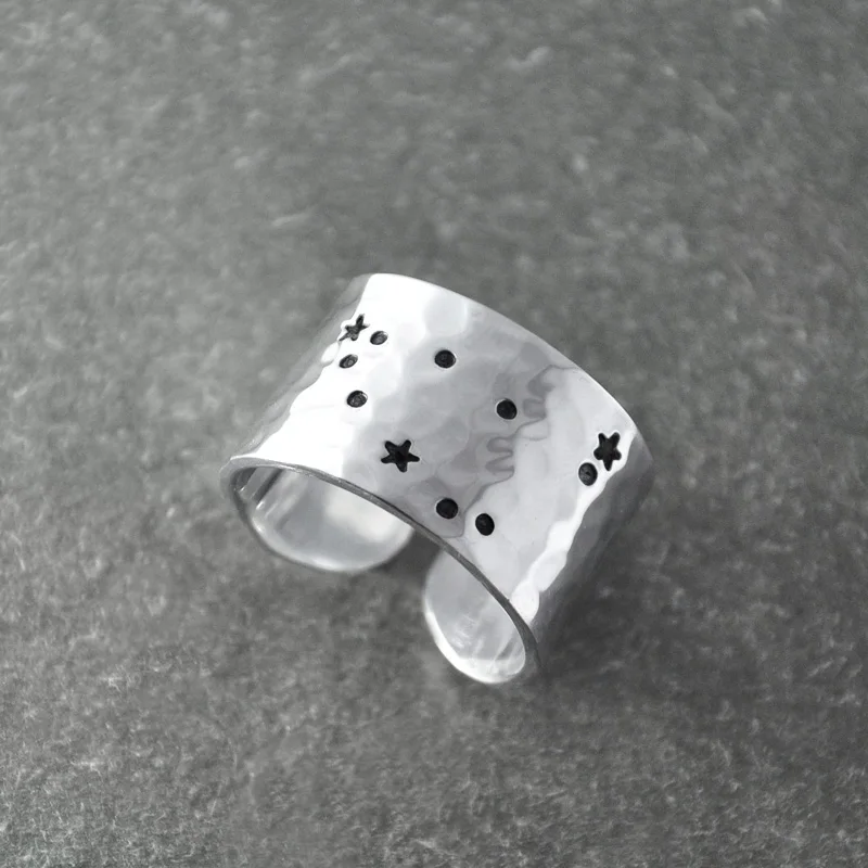 

Capricorn Zodiac Constellation Ring,Capricorn ring, Capricorn birthday gift,Wide zodiac ring, Horoscope Ring, Astrology Jewelry