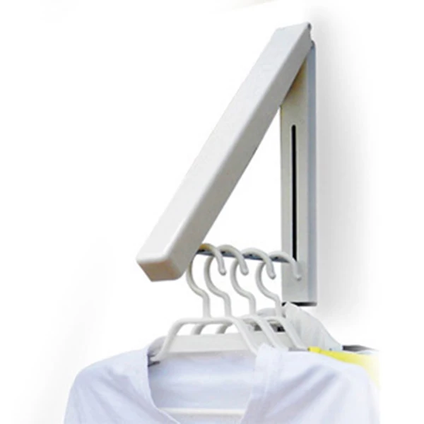 2 Pcs Wall Mounted Adjustable Hanger Laundry Mechanism Wardrobe