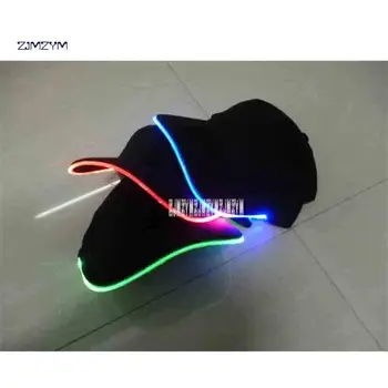 

100pcs/lot Stage Performance Outdoor Sports Caps Running Fishing LED Luminous Hat Lighted Glow Club Party Travel Cap sheemin090