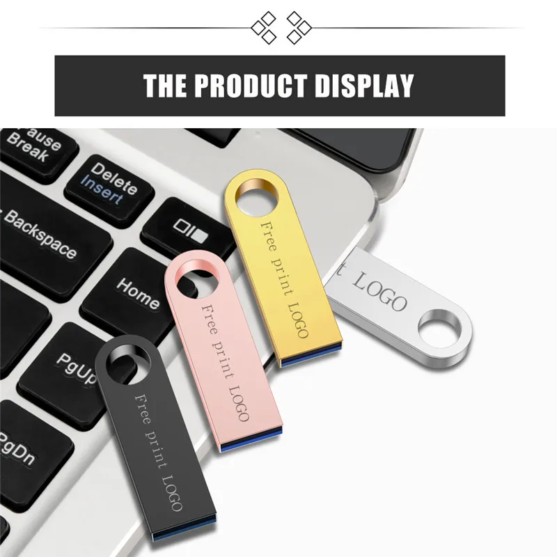 

New 2.0 usb flash drive metal u disk 128GB Waterproof pen drive 64GB flash drive actual capacity pendrive 4GB 8GB 16GB Free LOGO