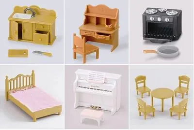 Móveis de Brinquedo brinquedos sylvanian mesa cama de Marca : Elsadou
