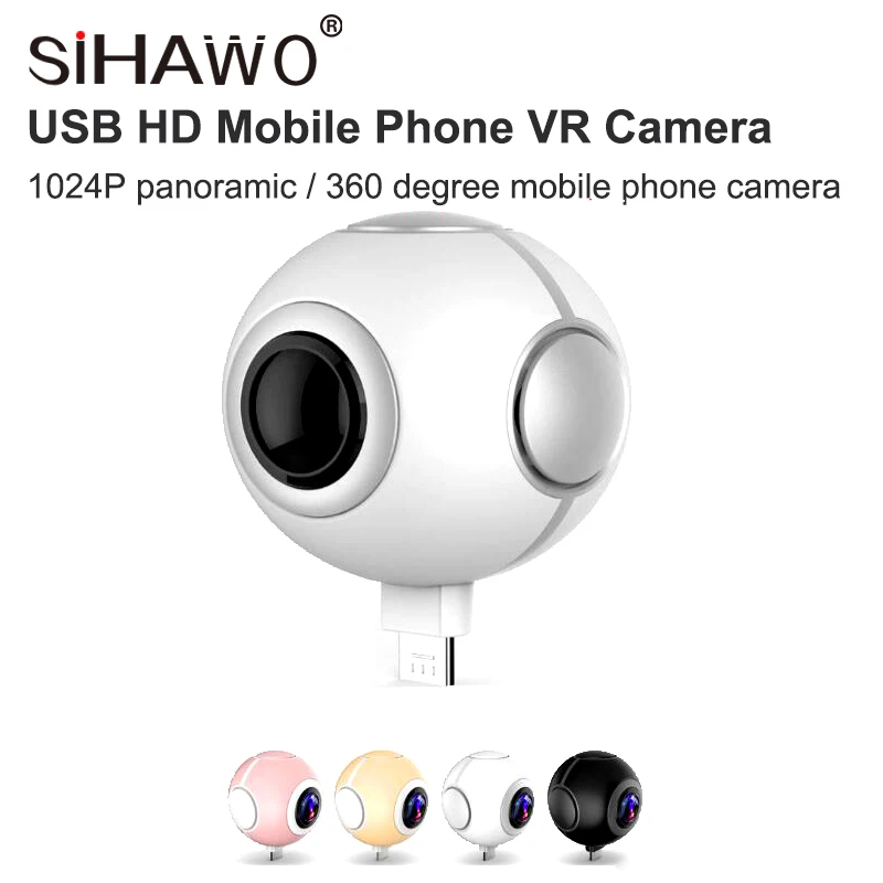 

1024P HD VR360 Camera Android Smartphone Camera Outdoor Sports 720 Panoramic Camera 4K Sports Camera 200W Dual HD Fisheye Lens