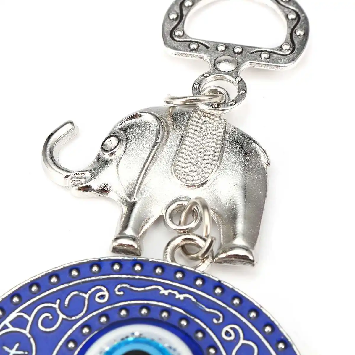 Турецкий Амулет из голубого стекла со злыми глазами, подвеска в виде слона, украшение для защиты от Лаки, украшение для дома, Настенный декор, колокольчики