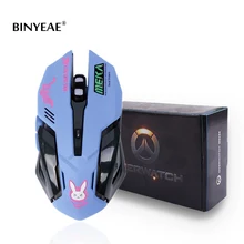 OW 6 أزرار الألعاب التنفس LED الخلفية الألعاب الفئران D. VA ريبر السلكية USB الكمبيوتر فأرة للكمبيوتر والماك Overwatch اللاعبين(China)