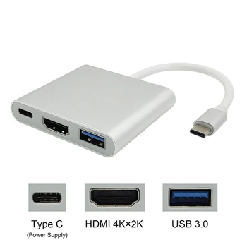 

USB Type C To HDMI USB 3.0 Charging Adapter Converter USB-C 3.1 Hub Adapter for Mac Air Pro Pixel Huawei Mate10 Samsung S8+ Plus