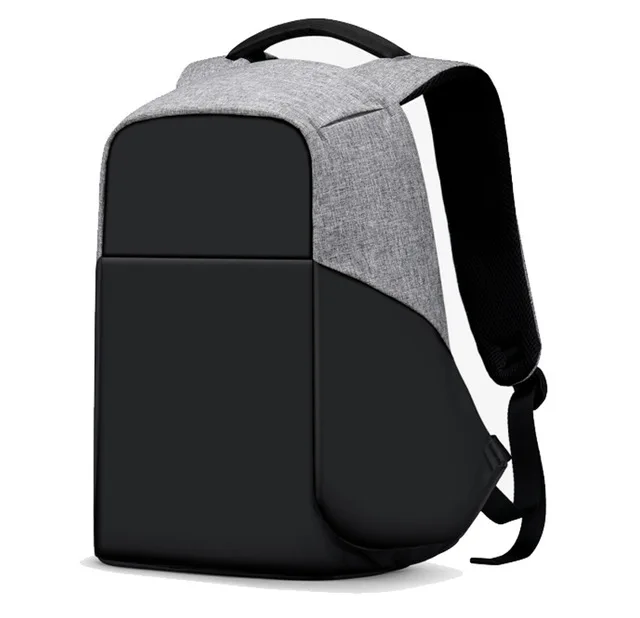 Многофункциональный USB зарядка для мужчин 15 дюймов ноутбук рюкзаки для подростков Мода Мужской Mochila досуг путешествия рюкзак анти вор - Цвет: black and gray