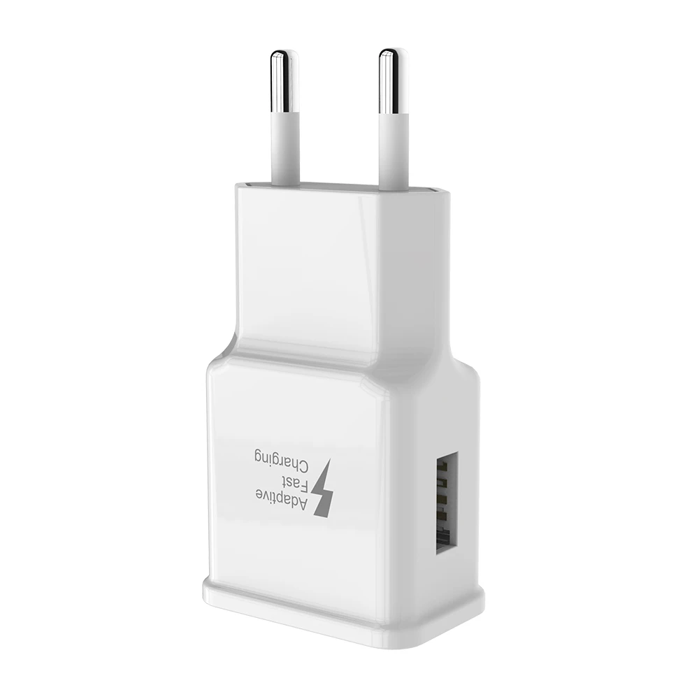 Free cable Galaxy S7 S8 S9 Fast Chrger Quick Charge EU US Plug Wall Travel Adapter QC 3.0 9V 1.67A & 5V 2A For Samsung S6 Edge (13)