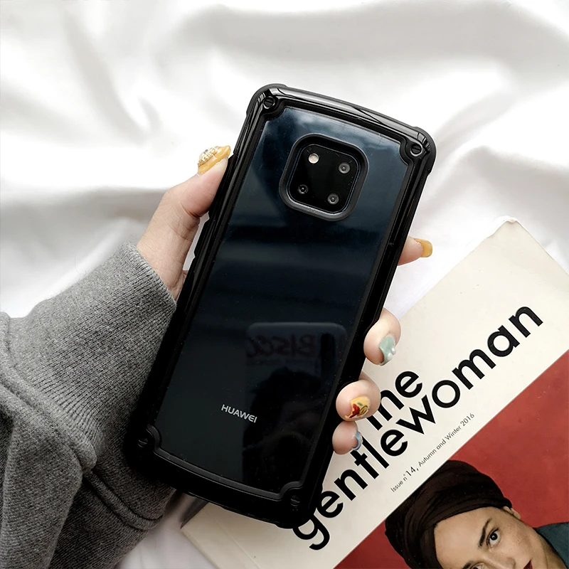 

Shockproof Clear Armor Case For Huawei P30 Pro Lite Transparent Cover For Huawei Mate 20 P20 Pro Plus Lite Luxury Silicone Case