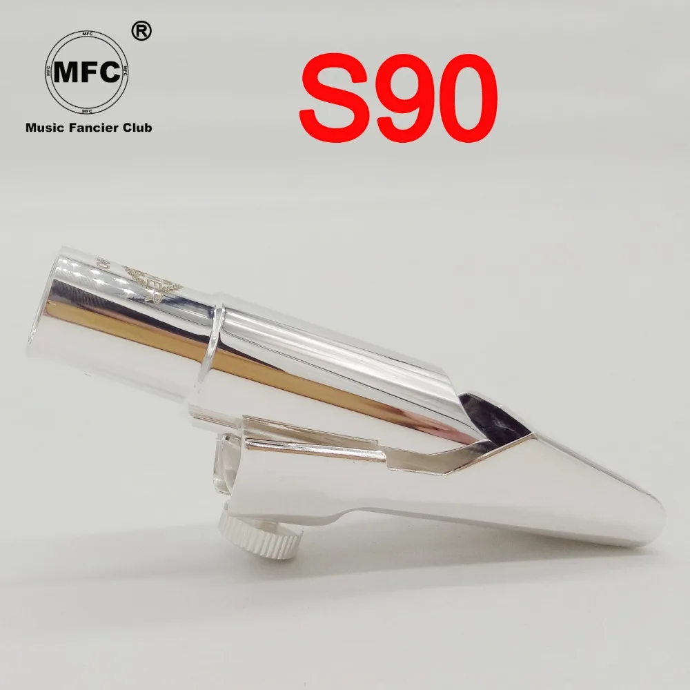 

France Paris S90 Silver Plated Tenor Soprano Alto Saxophone Mouth Piece Sax Metal Mouthpiece + Cap + Ligature Size 56789