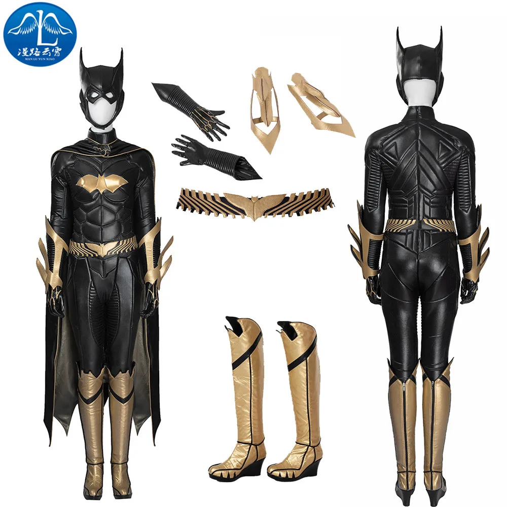 

ManLuYunXiao Cosplay Costume Batgirl Custom Made Batman: Arkham Knight Girl Women Full Suit Any Size Cosplay Costume Black