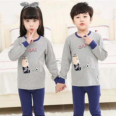 Winter Kids Boys Sleepwear Baby Girl Clothes Children Cartoon Pajamas For Boy Pyjamas Kids Nightwear Teenage Home Clothing Sets - Цвет: XB-4