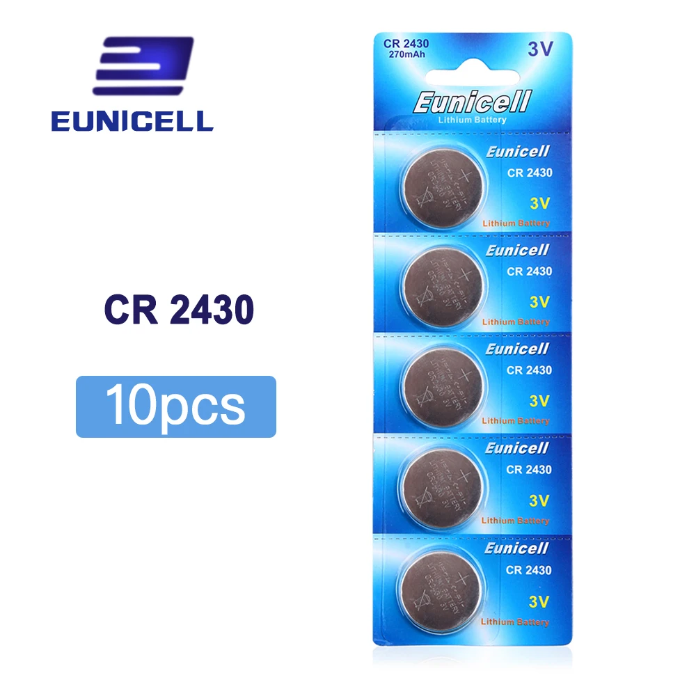 

10pcs/lot CR2430 DL2430 ECR1620 5011LC KCR2430 L20 Button cell 3V Lithium coin Battery ,Cosmosnewland battery