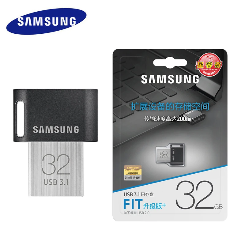 

SAMSUNG USB 3.1 Flash Drive FIT Pen Drive Tiny Pendrive 32G/64G/128G/256G Memory Stick Flashdrive Device U Disk Mini Usb Key