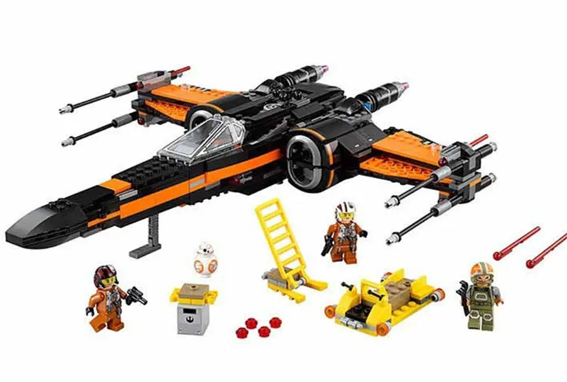 

748pcs Star Wars First Order Poe's X-wing Fighter Assembled Toy Models Building Blocks Toy For Children Mini figures 05004 79209