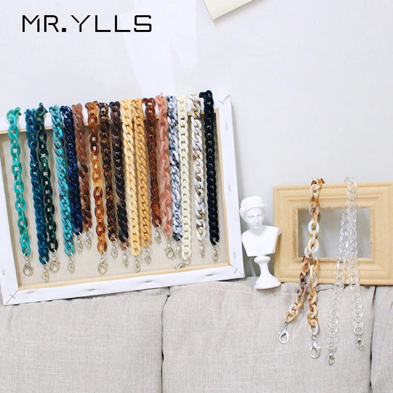 

Chic Acrylic Bag Strap Women Shoulder Handbag Fashion Resin Purse Belt Handbag Colorful Accessorie Detachable Casual Bag Strap