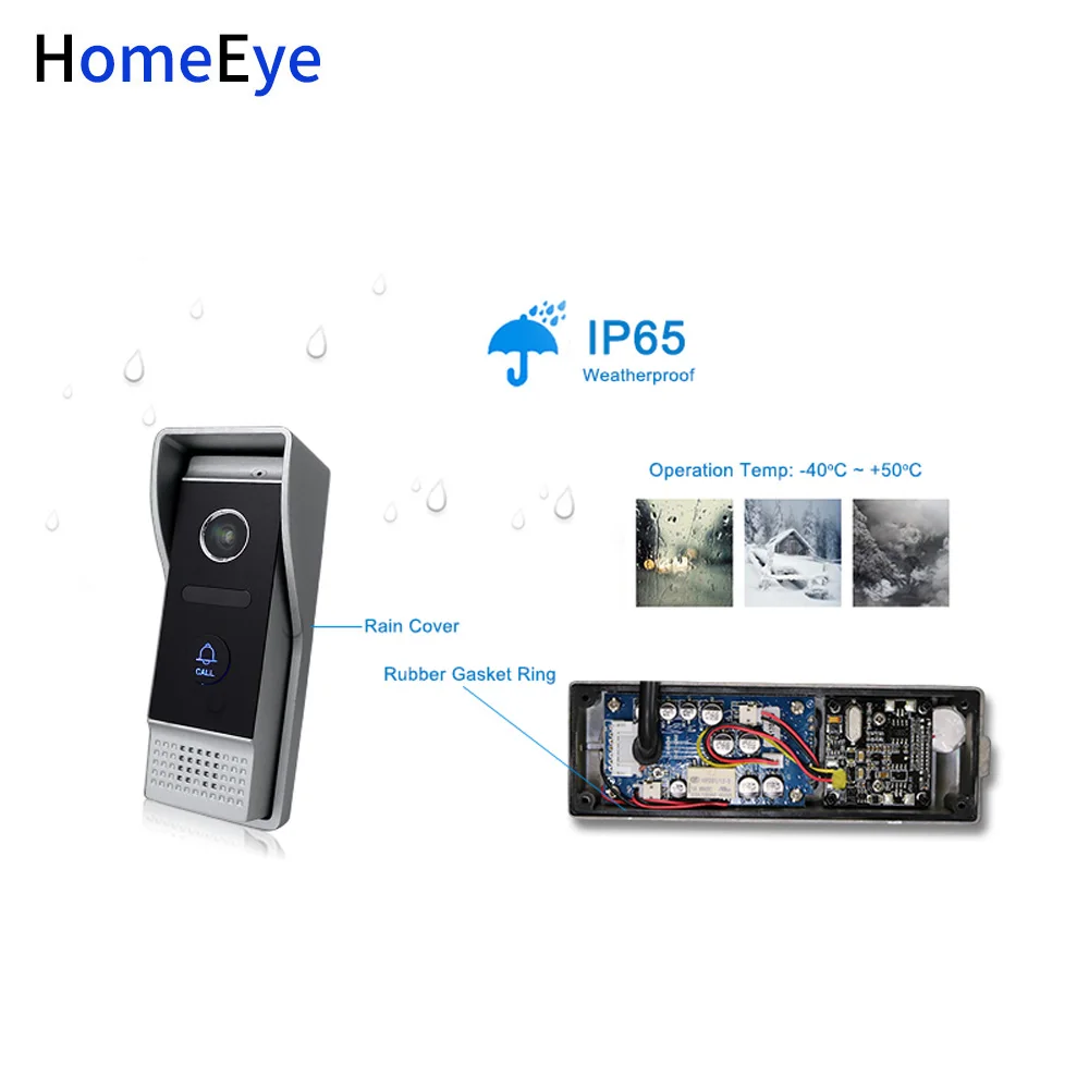 Видеодомофон HomeEye 720P 7 дюймовый HD видеодомофон домашнее управление дверью
