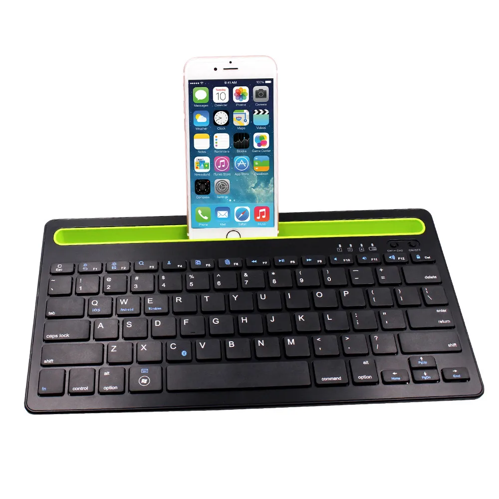 VOBERRY Drahtlose Bluetooth Tastatur Ultra dünne Schlanke Tastatur