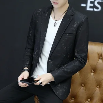 

The spring of 2020 the new embroidery youth men's cultivate one's morality suit small suit