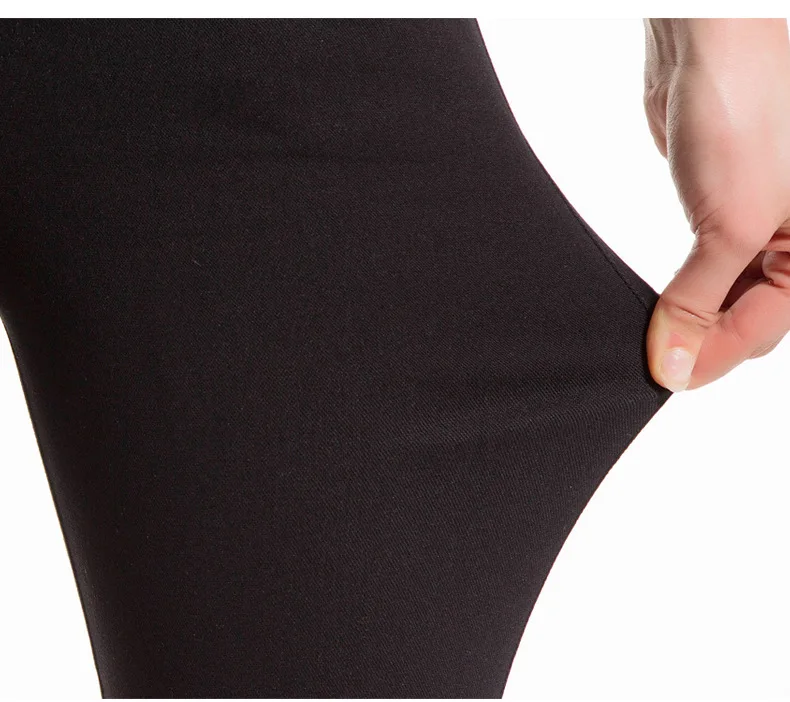Пуговицы леггинсы для Для женщин узкие тонкие черные леггинсы Повседневное Высокая талия карандаш брюки большие Размеры Для женщин стрейч