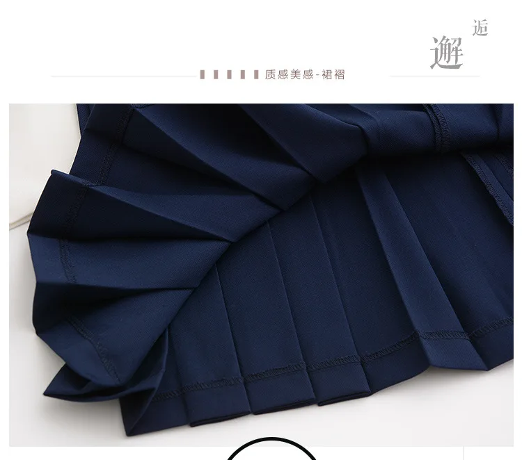Японская школьная форма аниме COS костюм моряка Топы + галстук + юбка JK темно-синий стиль Студенческая Одежда для девочек с длинными рукавами