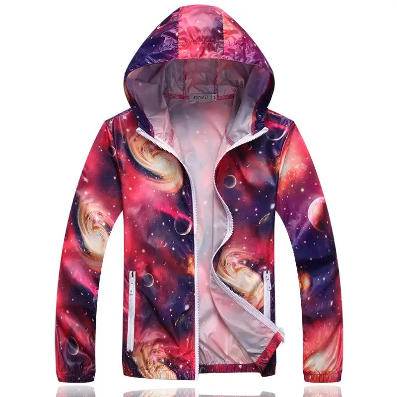 2017 Summer Quick drying Jacket Sun Proof Jacket Fashion Starry Sky