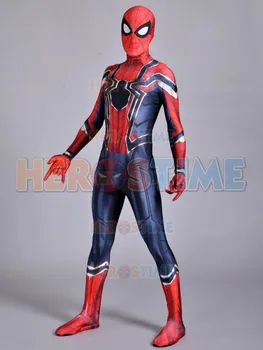 

Iron Homecoming Spiderman Costume Cosplay 3D Print Zentai Iron Spider-man Movies Costumes Spidey Iron Suit free shipping