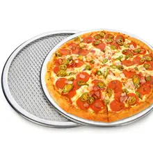 Высокое качество 1" бесшовный обод алюминиевой сетки для пиццы, экран для выпечки, лоток для пиццы, сетчатая кухонная посуда, форма для выпечки, инструмент для пиццы