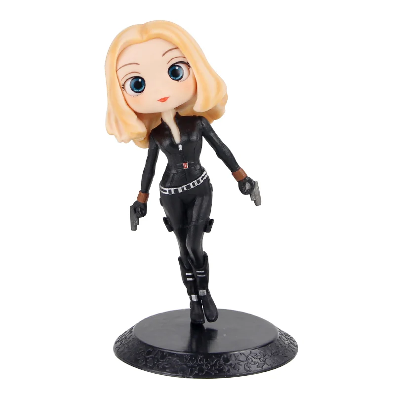 15 см Q Posket Super Hero Carol Danvers черная Widow Марвел Капитан Qposket Edition экшен-фигурка из ПВХ Коллекционная модель игрушки - Цвет: black widow opp bag