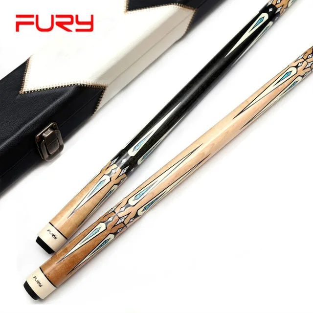 

Original FURY Cue with Case 11.75mm/13mm Tip 2-Piece Pool Cue/Pool Stick Kit Decal&Ergonomic Design Hardwood Canadian Maple 2019