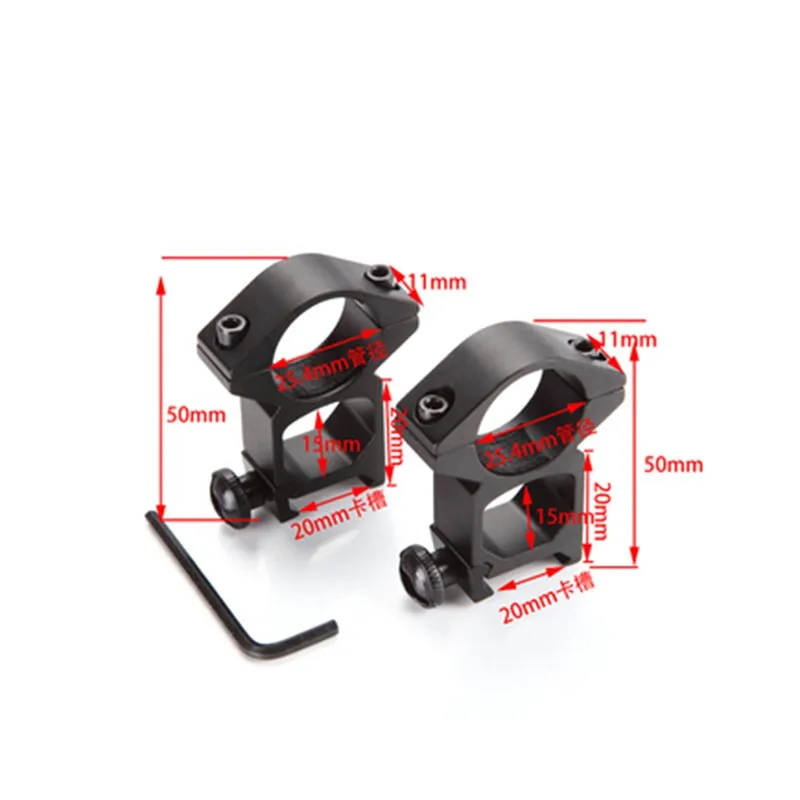 2-Pcs-25mm-1-Inch-High-Profile-Ring-Scope-Weaver-Rail-Mount-20mm-Picatinny-Scope-Mounts