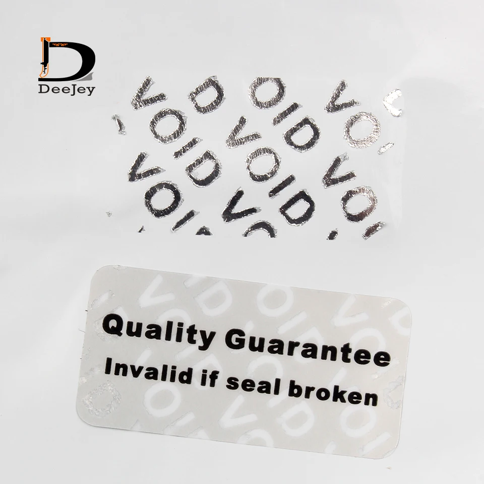 2016 new quality guarantee matte silver stickers PET self-adhesive label leaving word "VOID" if removed 30*15mm 700pcs a lot