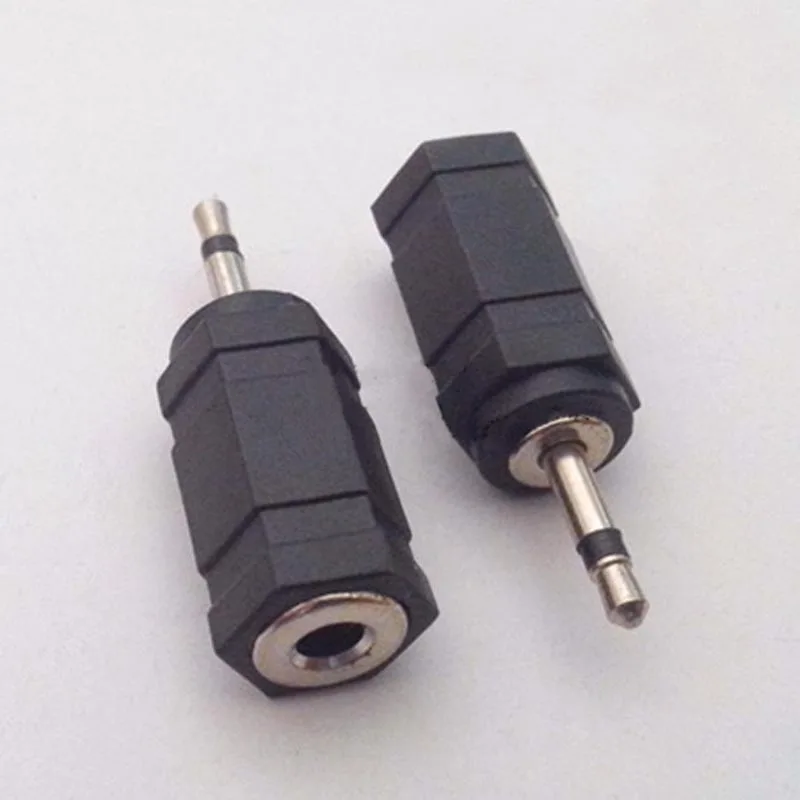 30pcs/lot Headphone Adapter 2.5 mono to Jack 3.5 Holes Audio Connector