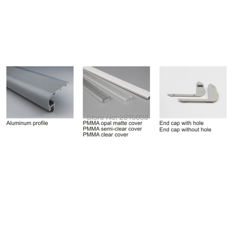 10 X 1M sets/Lot Anodized silver LED profiel aluminium and AL6063 Extruded Aluminium profiel led for step stairs lighting